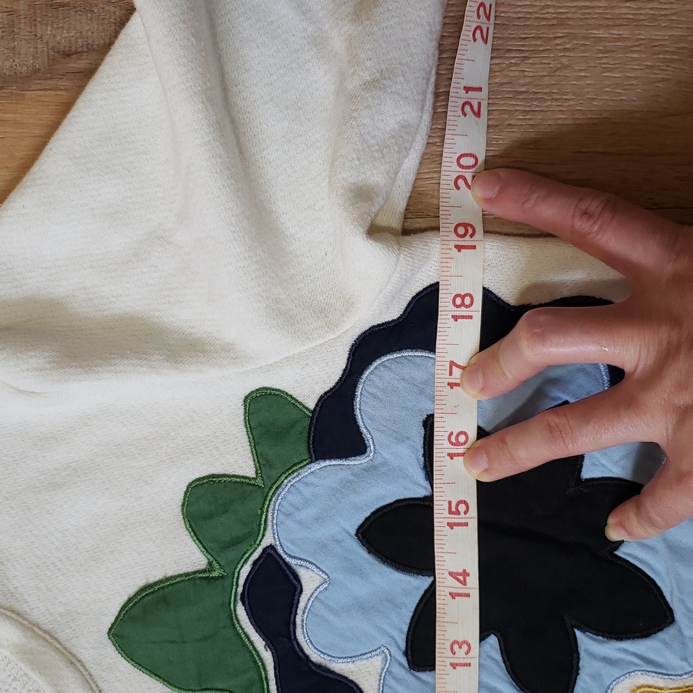 Vintage Anthropologie Little Yellow Button Sweatshirt, Size Small - Picture 5 of 14